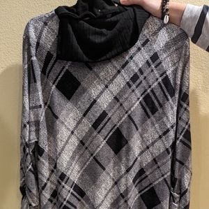 Robert Louis gray black turtle neck dress